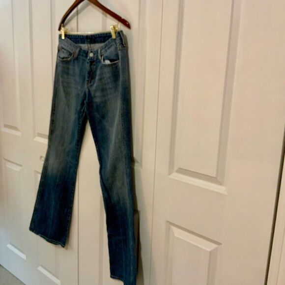 7 For All Mankind Sequined A Pocket Wide Leg Jeans Size 29 - Picture 6 of 12